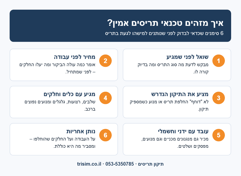 איך לזהות טכנאי תריסים אמין – 6 סימנים